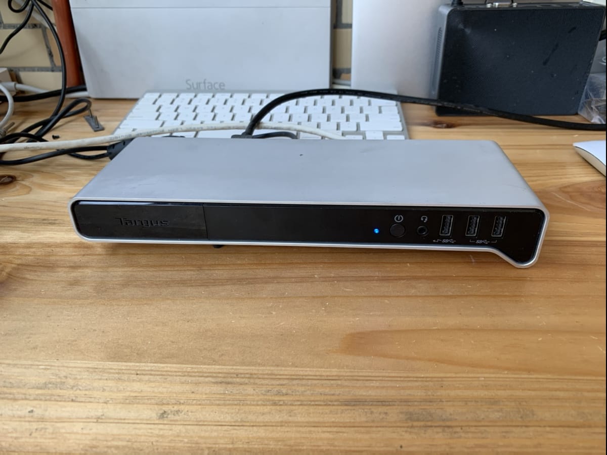 泰格斯 Dock210 雷电2扩展坞 7个USB3.0 双DP 千兆以太网 1个雷电2扩2个DP显示器