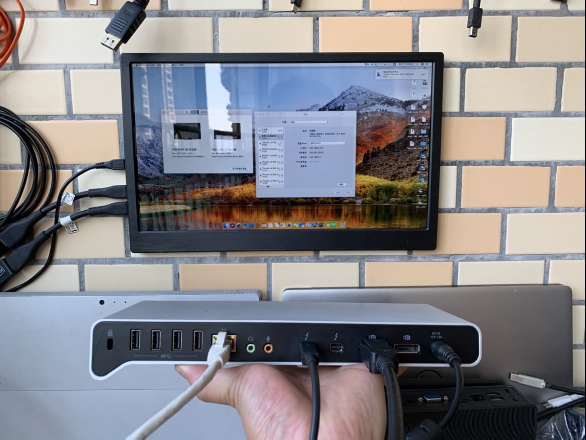 泰格斯 Dock210 雷电2扩展坞 7个USB3.0 双DP 千兆以太网 1个雷电2扩2个DP显示器