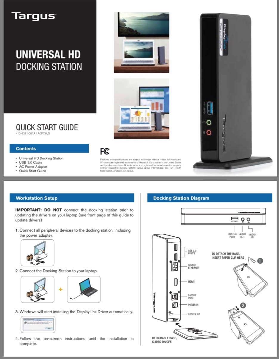 泰格斯Targus Universal USB 3.0 SV Docking Station (ACP076US) ACP78US 支持win Mac oxs 泰格斯Targus Universal USB 3.0 SV Docking Station (ACP076US) ACP78US 支持win Mac oxs