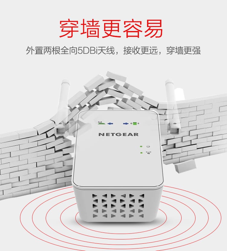 美国网件EX6150 EX6100 无线wifi信号增强器双频5G 无线路由 750M 1200M中继信号加强器