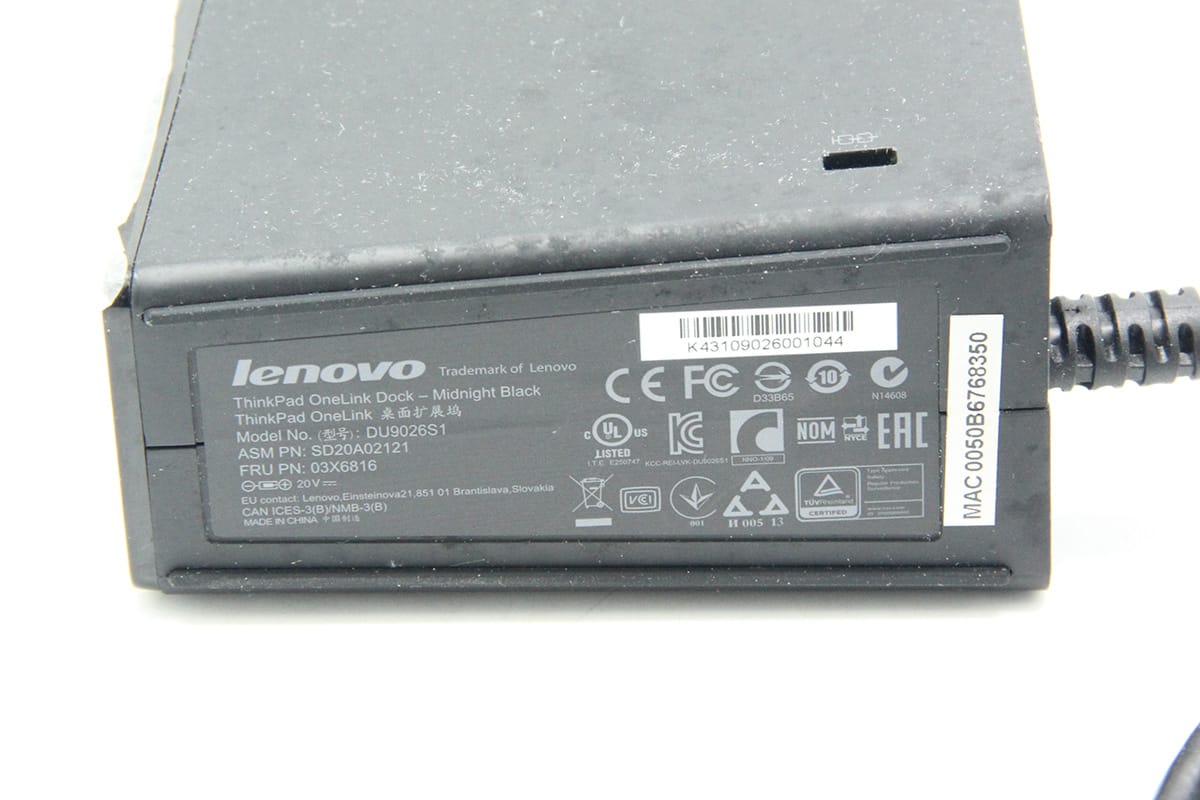 联想 ThinkPad OneLink 桌面扩展坞 X1外接显示器网卡投影集线器 4X10A06125