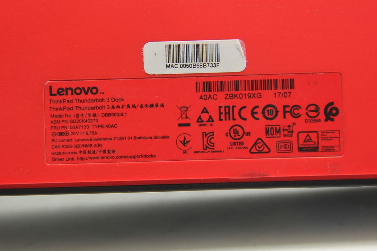 联想ThinkPad 2017款X1 T470 T570 P51 雷电3 扩展坞 40AC0135CN
