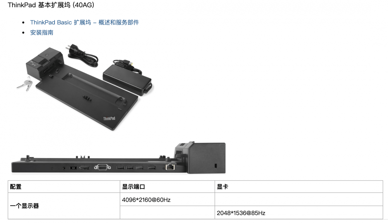 联想ThinkPad 40AJ 40AG 40AH扩展坞X系列 T系列 L系列 P系列底座