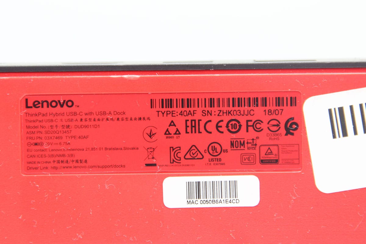 联想ThinkPad USB-C雷电3 Dock桌面型扩展坞WIN苹果系统接4K多屏 40AF Lenovo DUD9011D1