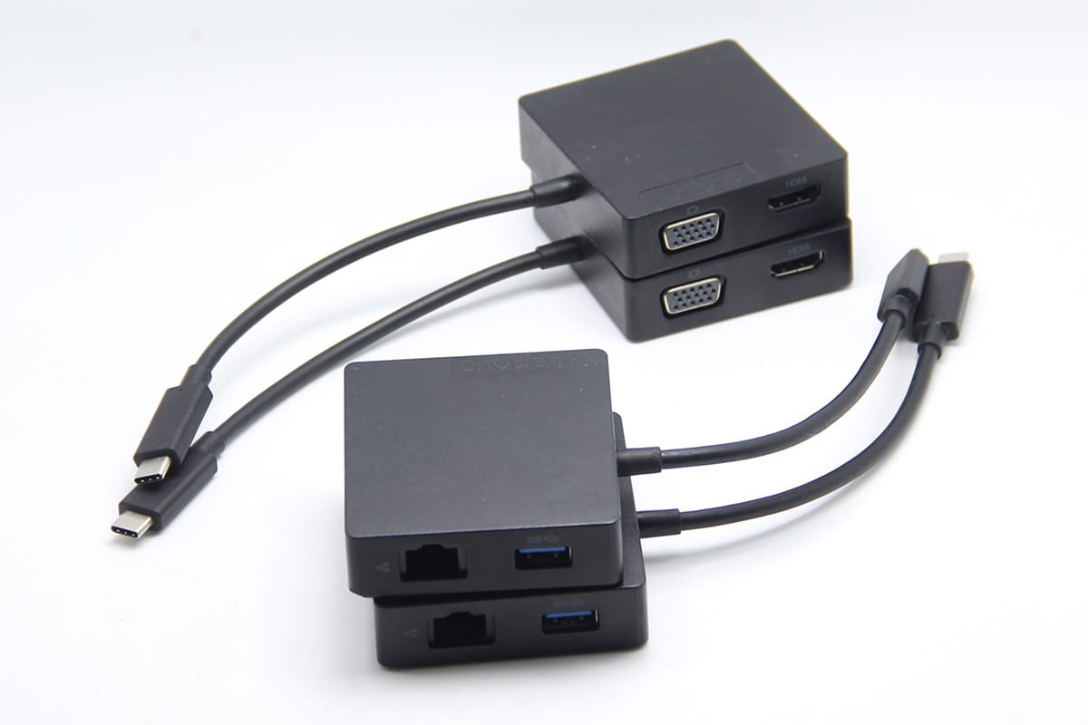 联想USB-C便携式端口扩展器travel hub 4X90M60793 USB转HDMI网口