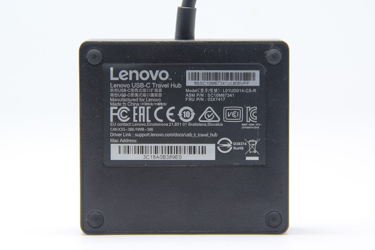 联想USB-C便携式端口扩展器travel hub 4X90M60793 USB转HDMI网口