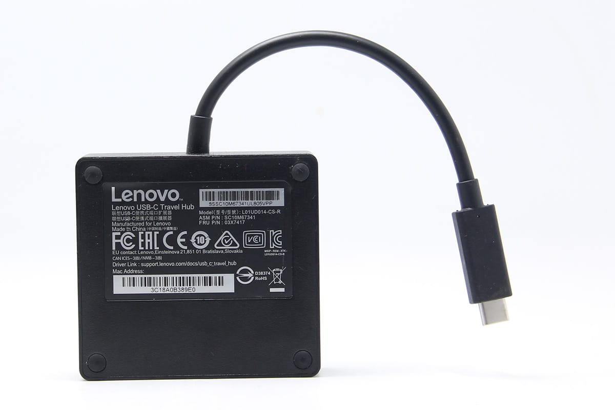 联想USB-C便携式端口扩展器travel hub 4X90M60793 USB转HDMI网口