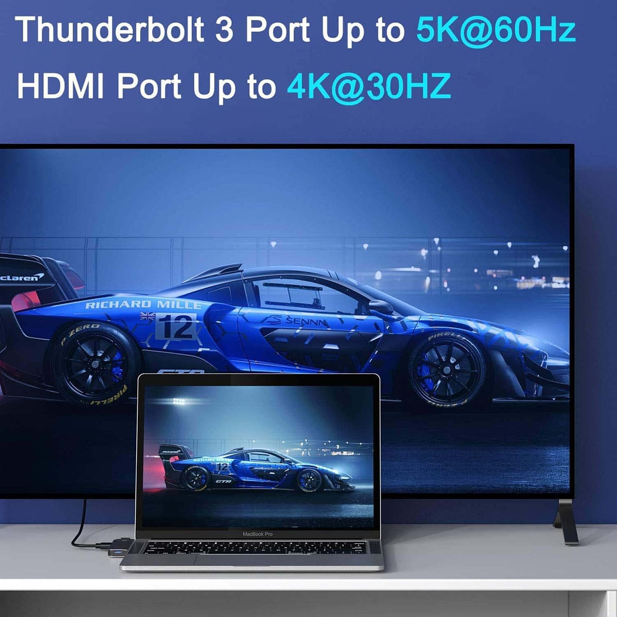 苹果电脑专用 MacBook pro/Air多端口集线器扩展坞外扩HDMI网卡SD卡USB等
