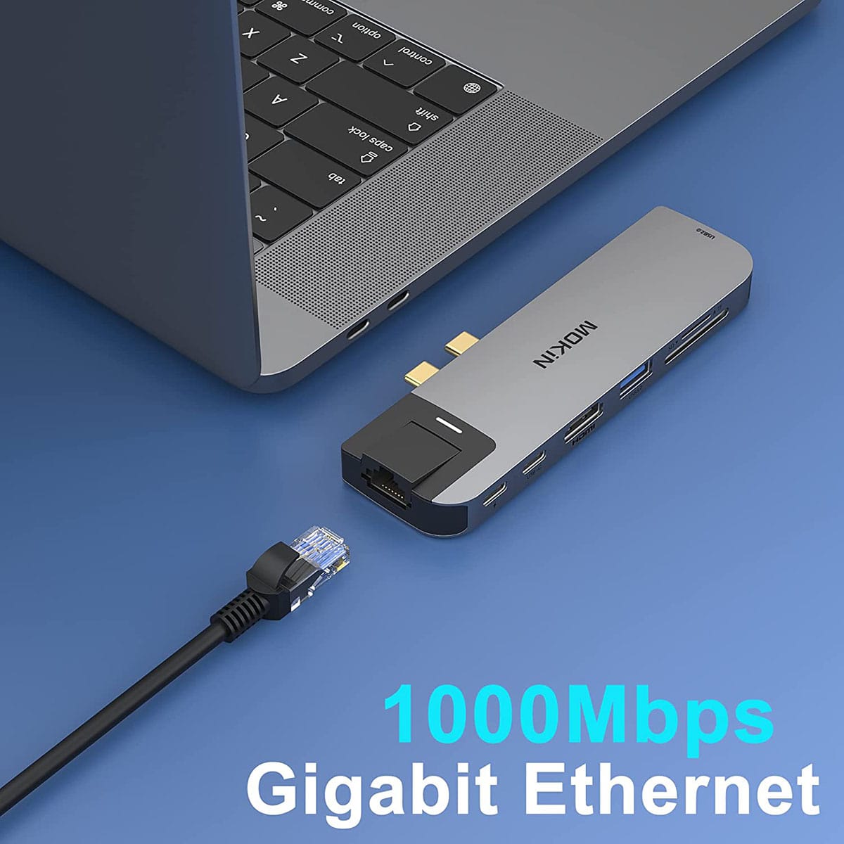 苹果电脑专用 MacBook pro/Air多端口集线器扩展坞外扩HDMI网卡SD卡USB等