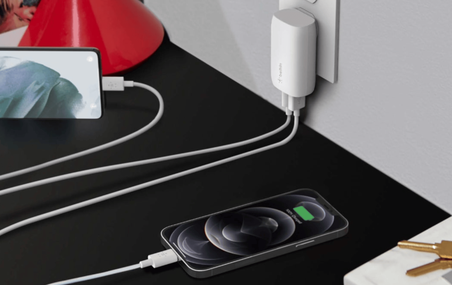 贝尔金belkin 25瓦 37瓦 充电器BOOST↑CHARGE™ USB-C PD 3.0 PPS 壁式充电器