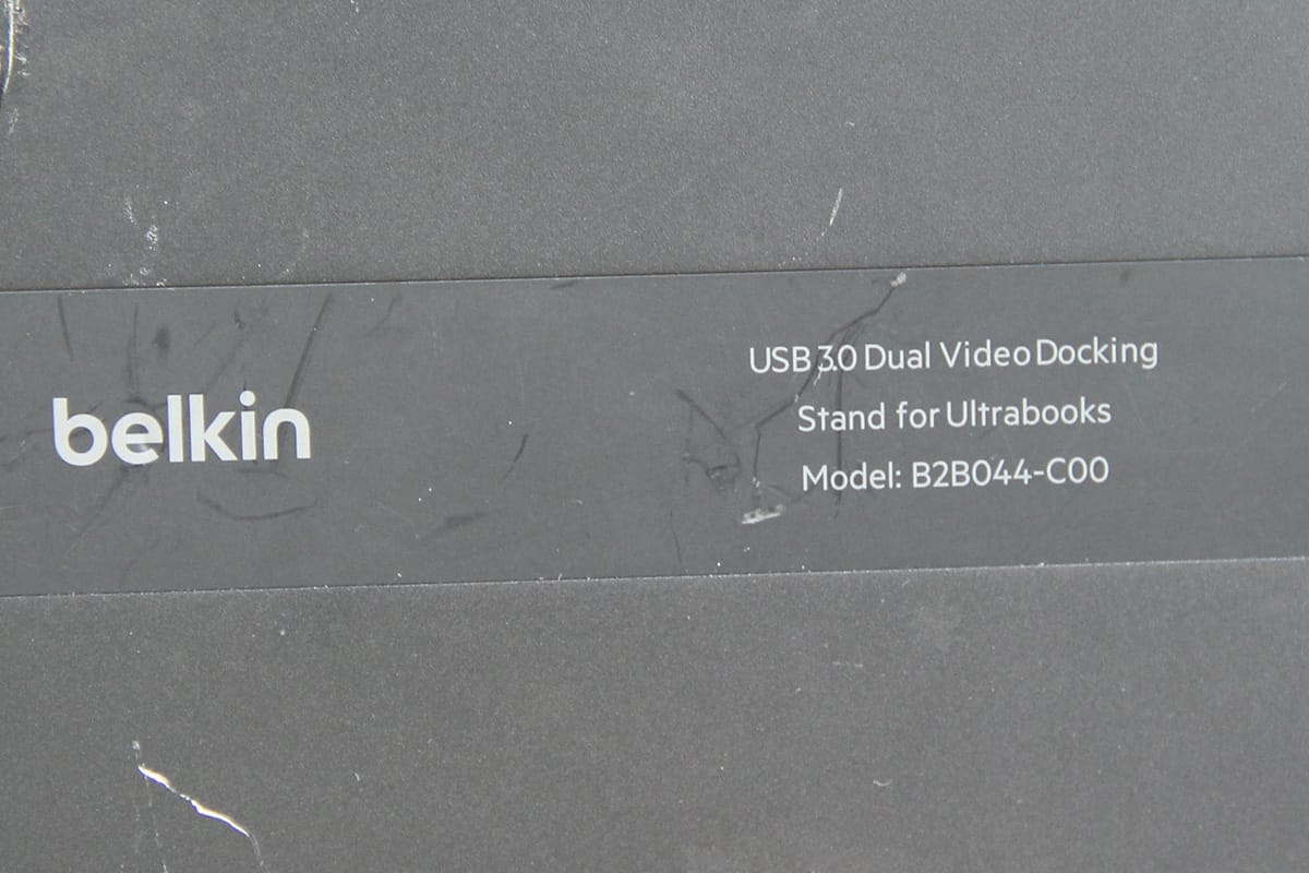贝尔金Belkin B2B044-C00 USB3.0 Dual Video Docking Stand for Ultrabooks支架式扩展坞底座平板笔记本电脑外接多屏/USB/网卡/声卡