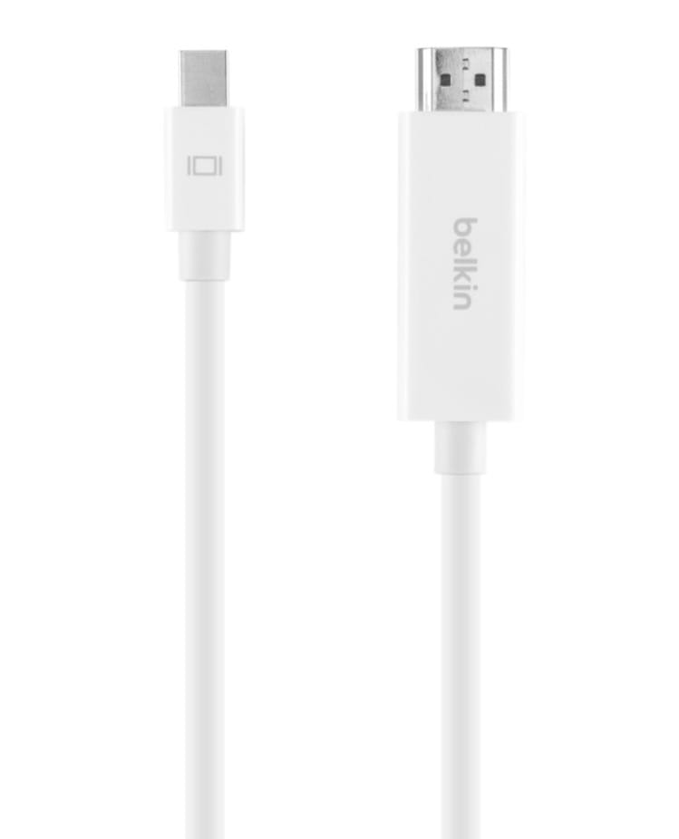 贝尔金苹果MAC电脑迷你Displayport to HDMI 高清4K连接线3D 2米 F2CD077yw2M-APL UPC 或 EAN 编号 : 745883701995