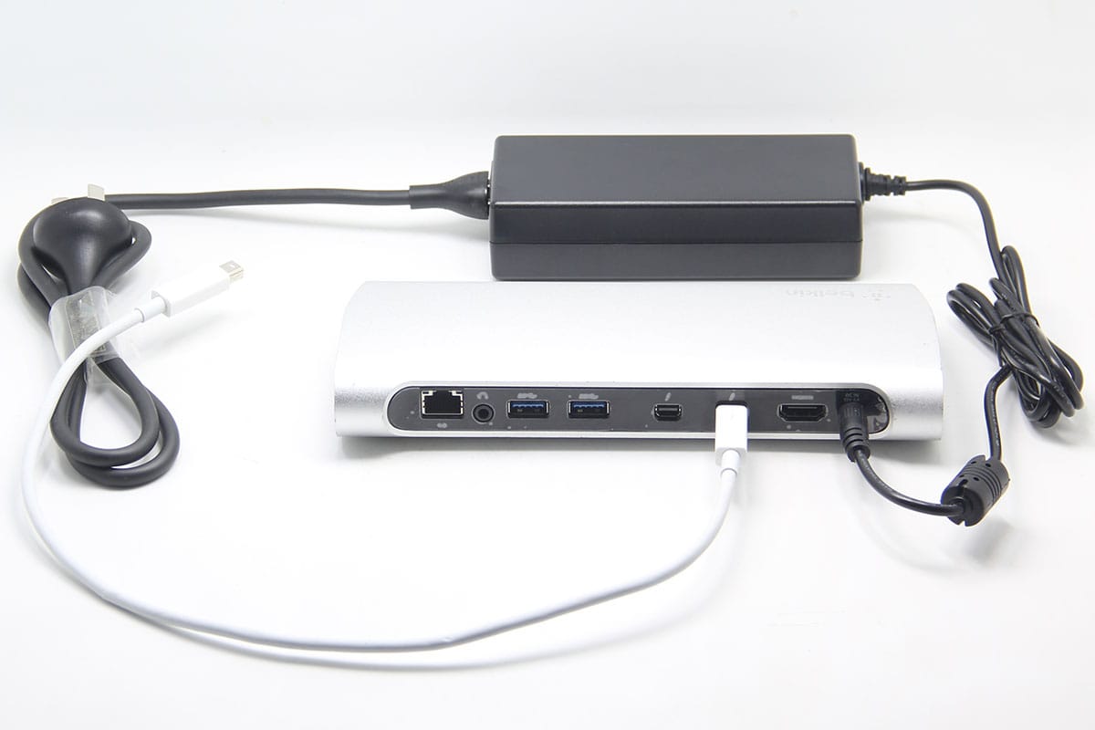 贝尔金雷电2 F4U085 扩展坞适用于老款的Macbookpro笔记本电脑外扩显示器USB3.0接口千兆网卡