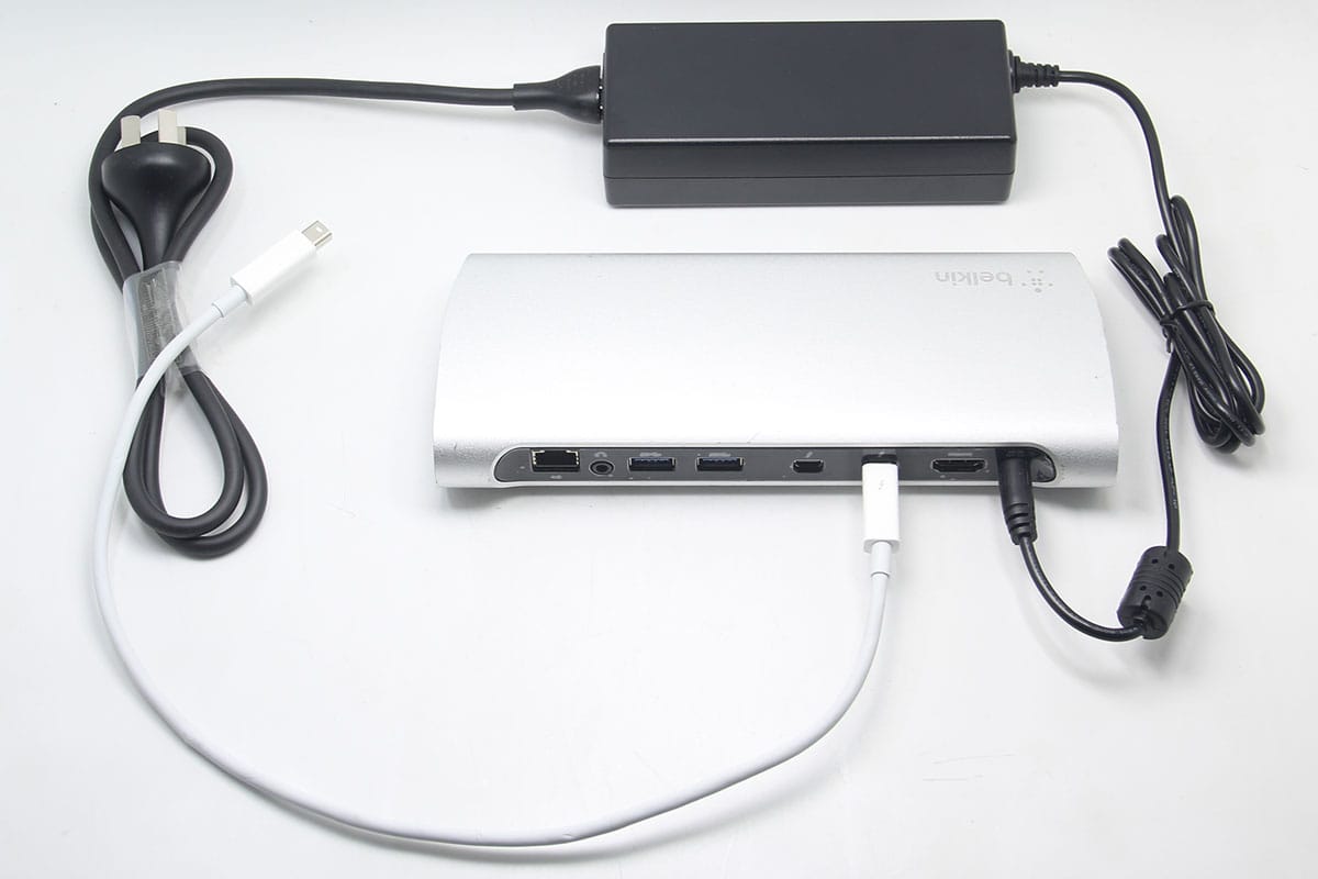 贝尔金雷电2 F4U085 扩展坞适用于老款的Macbookpro笔记本电脑外扩显示器USB3.0接口千兆网卡