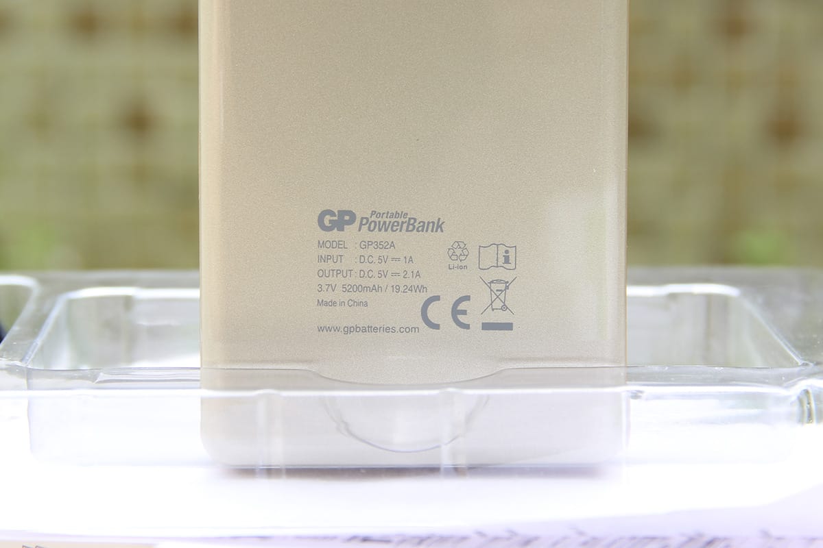 超霸GP充电宝Power Bank 5200mAh移动电源 GP352A GPACCX352009 GPGP352AGE-2B1