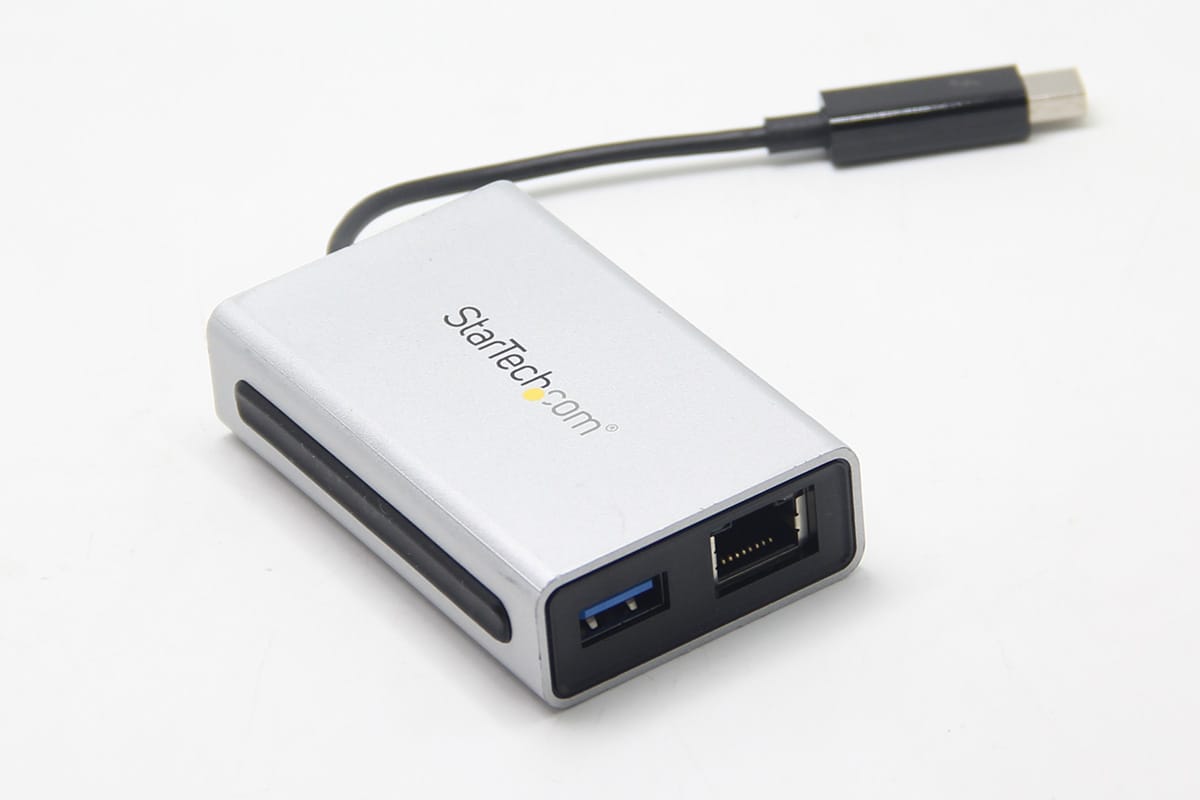 雷电2转USB3.0 千兆网卡TB2USB3GE TB2USB3ES esata 便携式转换器老款Mac电脑外扩接口 Thunderbolt 转千兆以太网加 USB 3.0 - Thunderbolt 适配器 为配备 Thunderbolt™ 的 MacBook® 或 Ultrabook™ 添加一个千兆以太网端口和一个 USB 3.0 集线器端口
