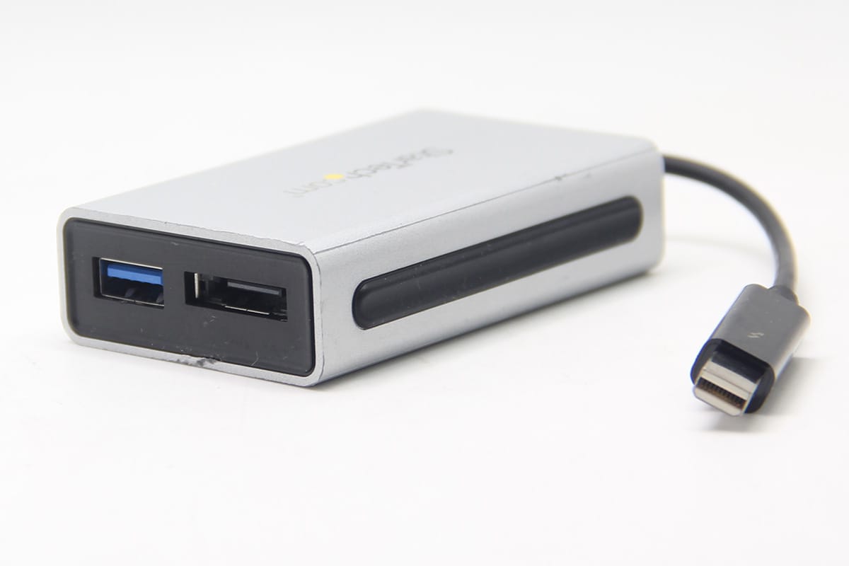 雷电2转USB3.0 千兆网卡TB2USB3GE TB2USB3ES esata 便携式转换器老款Mac电脑外扩接口 Thunderbolt 转千兆以太网加 USB 3.0 - Thunderbolt 适配器 为配备 Thunderbolt™ 的 MacBook® 或 Ultrabook™ 添加一个千兆以太网端口和一个 USB 3.0 集线器端口