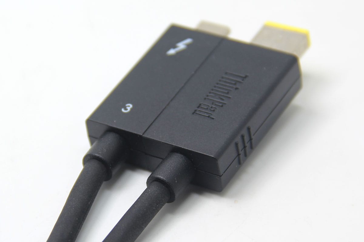  雷电3工作站扩展坞连接线 带直流电源分离电缆 40G 传输速率 Thinkpad Thunderbolt3 workstation dock split cable P/N：5C10V25713