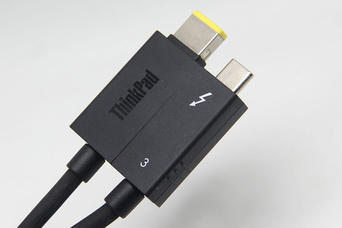  雷电3工作站扩展坞连接线 带直流电源分离电缆 40G 传输速率 Thinkpad Thunderbolt3 workstation dock split cable P/N：5C10V25713