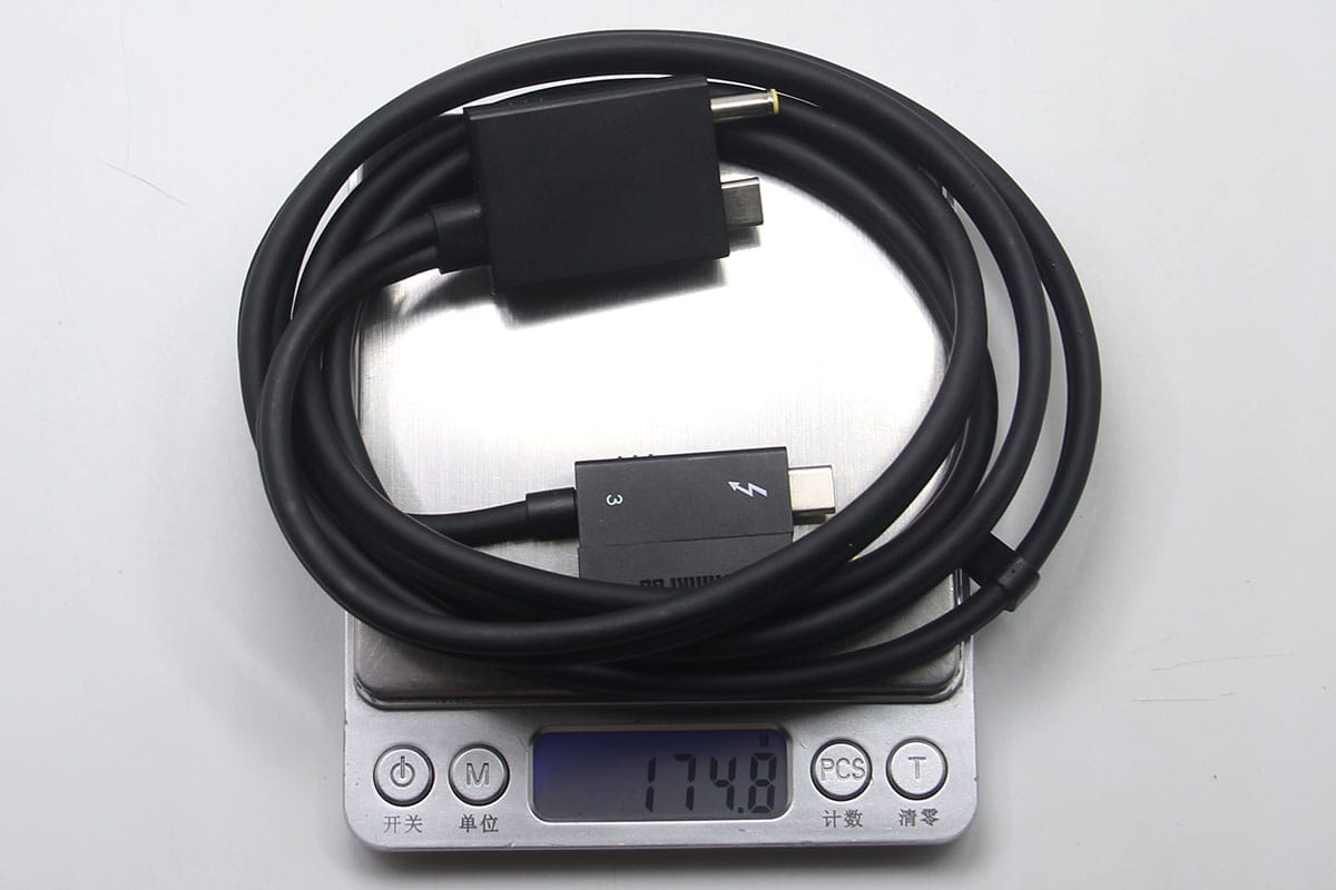  雷电3工作站扩展坞连接线 带直流电源分离电缆 40G 传输速率 Thinkpad Thunderbolt3 workstation dock split cable P/N：5C10V25713