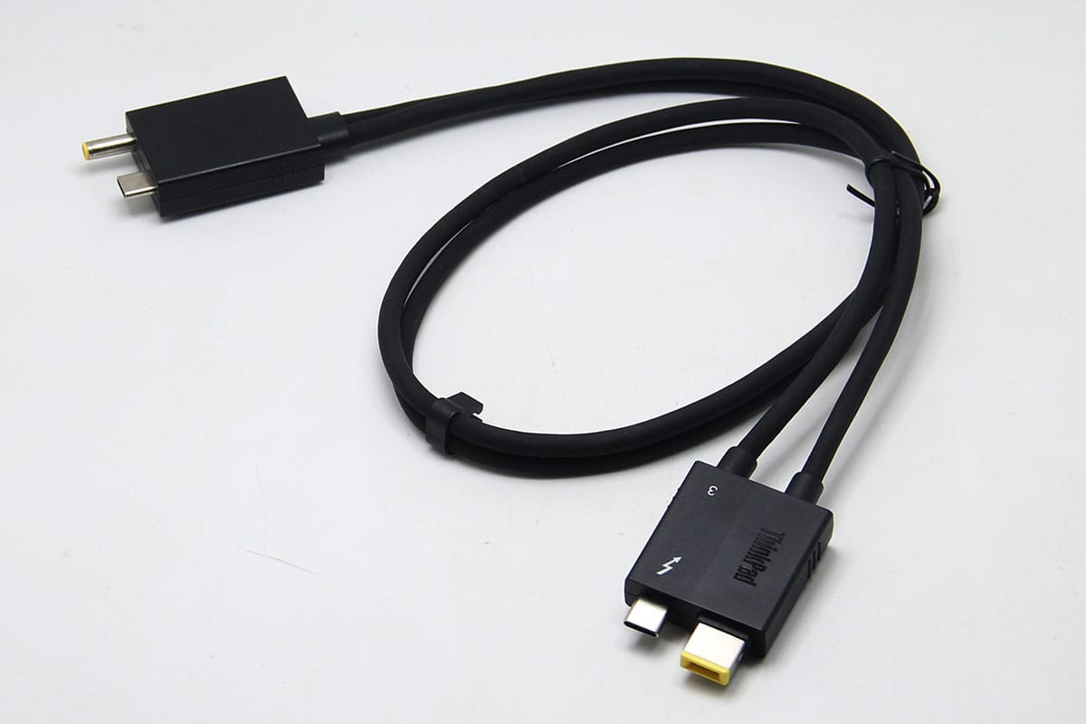  雷电3工作站扩展坞连接线 带直流电源分离电缆 40G 传输速率 Thinkpad Thunderbolt3 workstation dock split cable P/N：5C10V25713