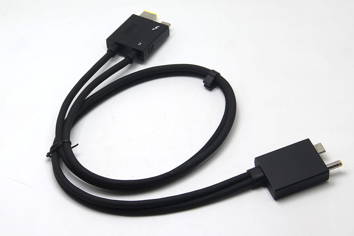  雷电3工作站扩展坞连接线 带直流电源分离电缆 40G 传输速率 Thinkpad Thunderbolt3 workstation dock split cable P/N：5C10V25713