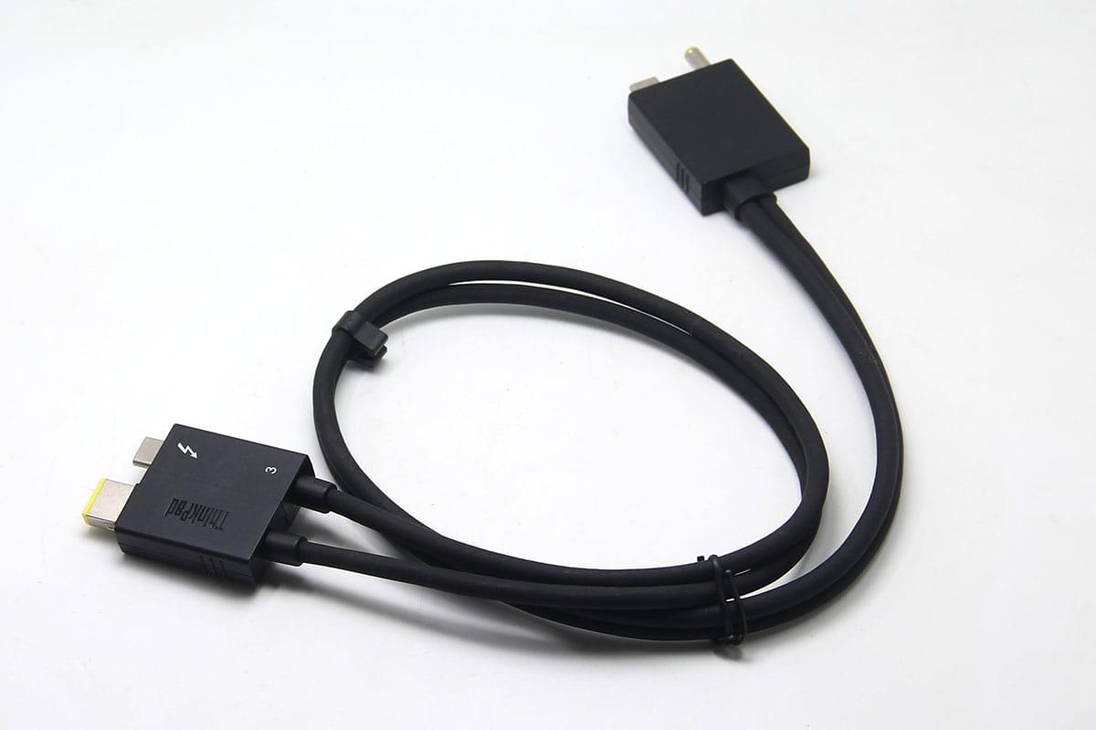  雷电3工作站扩展坞连接线 带直流电源分离电缆 40G 传输速率 Thinkpad Thunderbolt3 workstation dock split cable P/N：5C10V25713