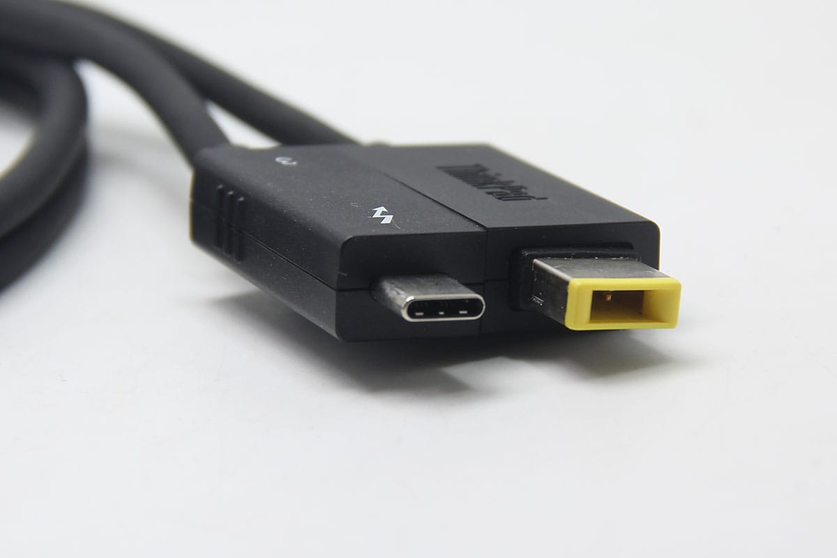  雷电3工作站扩展坞连接线 带直流电源分离电缆 40G 传输速率 Thinkpad Thunderbolt3 workstation dock split cable P/N：5C10V25713