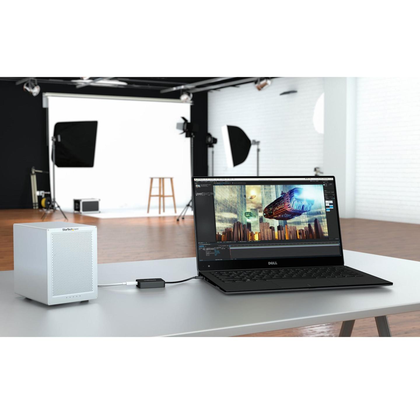 雷电3转雷电2 Thunderbolt 3 到 Thunderbolt 2 适配器 - TB3 笔记本电脑到 TB2 显示器和设备 - Thunderbolt 2 20Gbps 或 Thunderbolt 1 10Gbps 转换器 - Thunderbolt 3 认证 - Windows/Mac