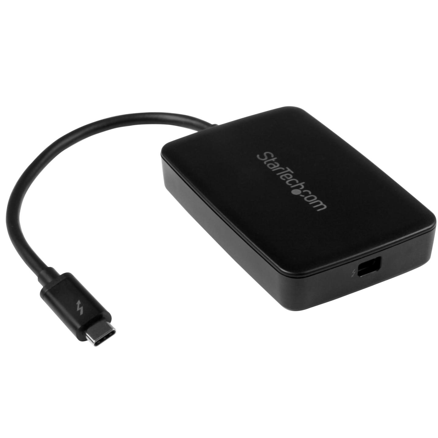 雷电3转雷电2 Thunderbolt 3 到 Thunderbolt 2 适配器 - TB3 笔记本电脑到 TB2 显示器和设备 - Thunderbolt 2 20Gbps 或 Thunderbolt 1 10Gbps 转换器 - Thunderbolt 3 认证 - Windows/Mac
