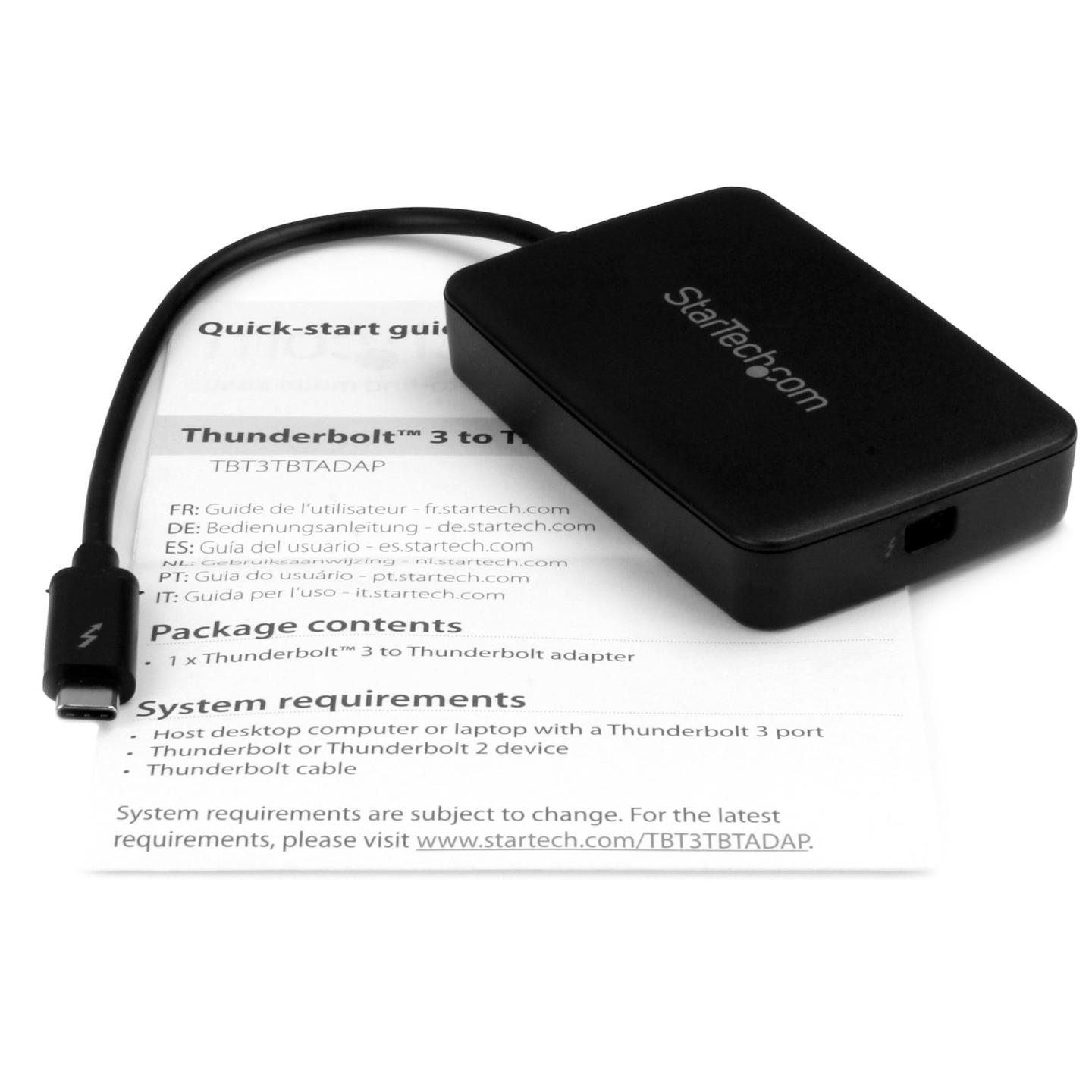 雷电3转雷电2 Thunderbolt 3 到 Thunderbolt 2 适配器 - TB3 笔记本电脑到 TB2 显示器和设备 - Thunderbolt 2 20Gbps 或 Thunderbolt 1 10Gbps 转换器 - Thunderbolt 3 认证 - Windows/Mac