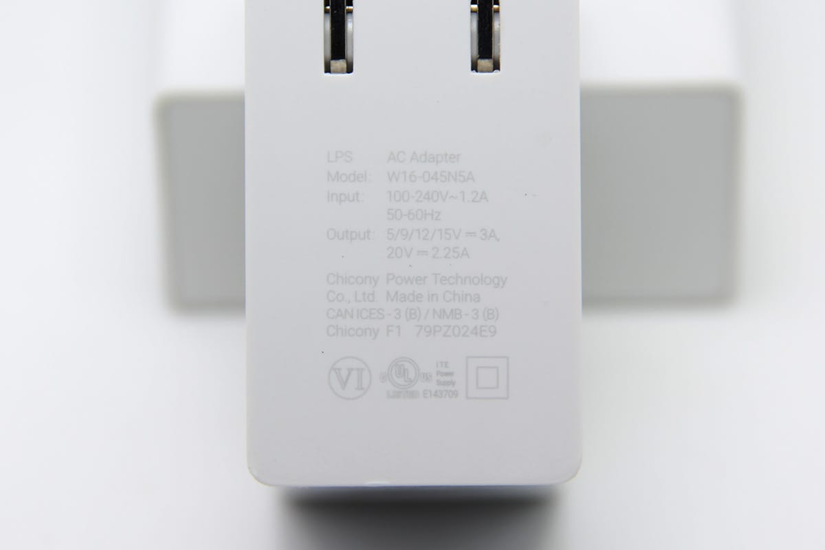 Google谷歌W16-045N5A Pixelbook 3.0 USB-C电源适配器45W笔记本 PD快充插头