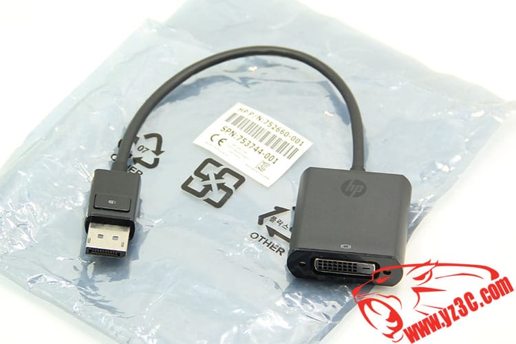 HP/惠普752660-001 753744-001 新款原装Displayport 公转DVI母 DP转DVI视频线转接头