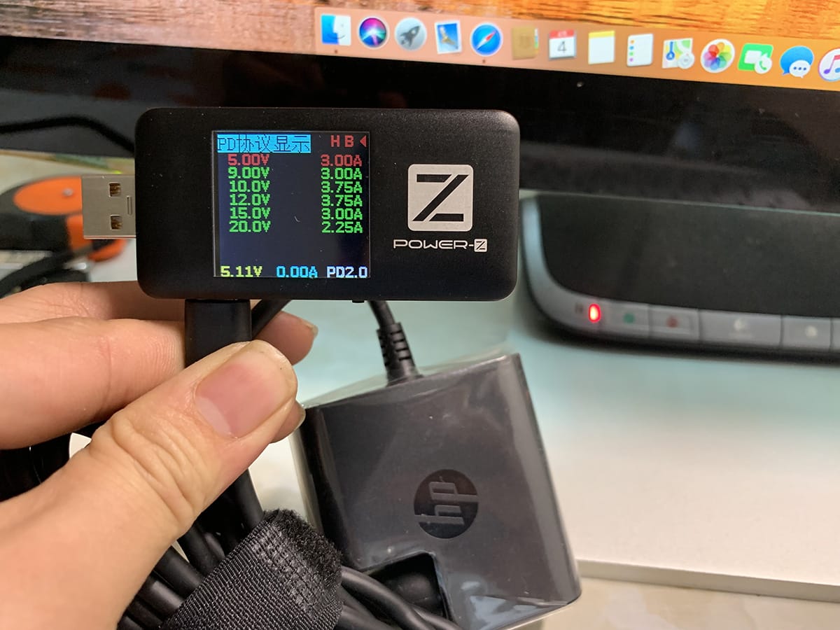 HP多电压输出45瓦便携TYPE-C电源适配器USB-C TPN-LA06 20V 2.25A