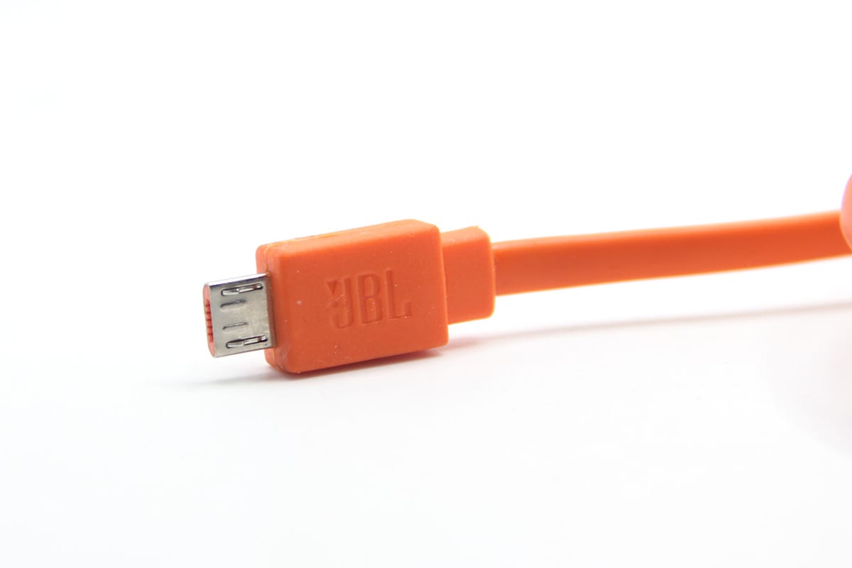 JBL原装Micro USB面条线 数据线快速充电线橙红色1米超柔软扁粗线