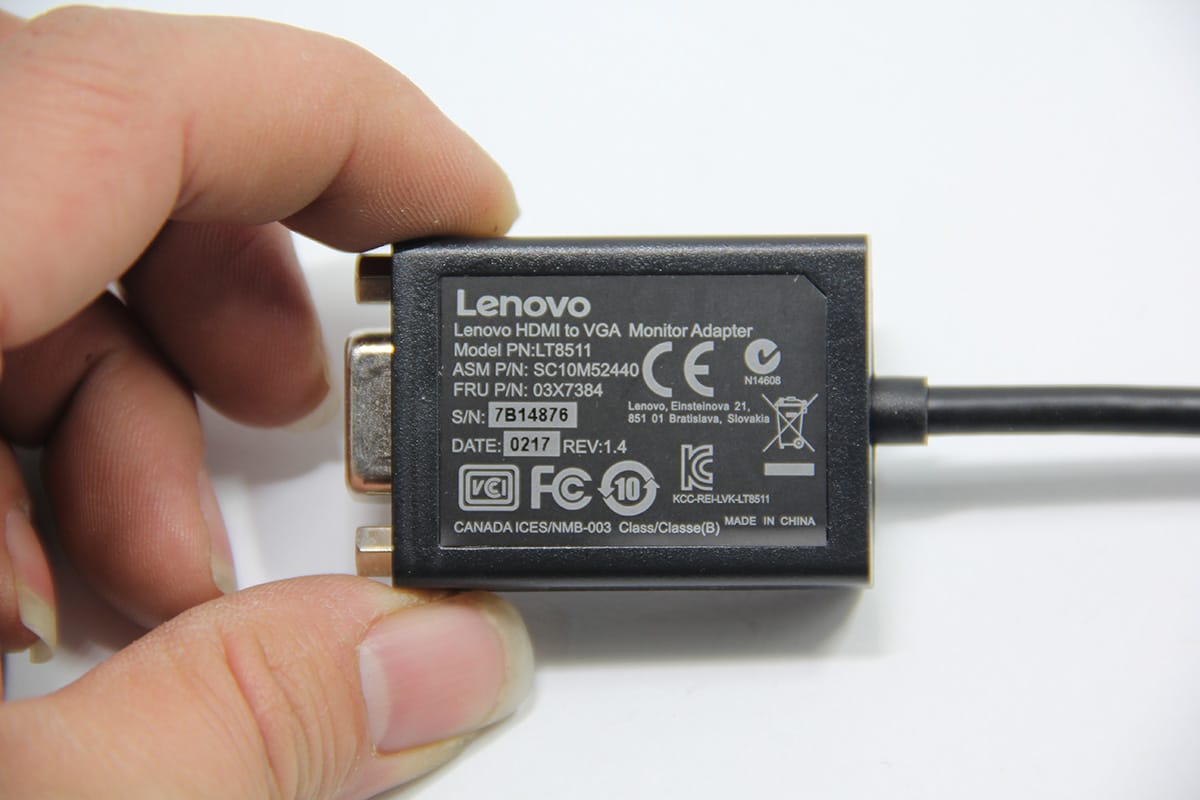lenove HDMI to VGA Adapter联想原装标准HDMI转VGA线高清转换器笔记本电脑投影仪视频转接头0B47069 LT8511