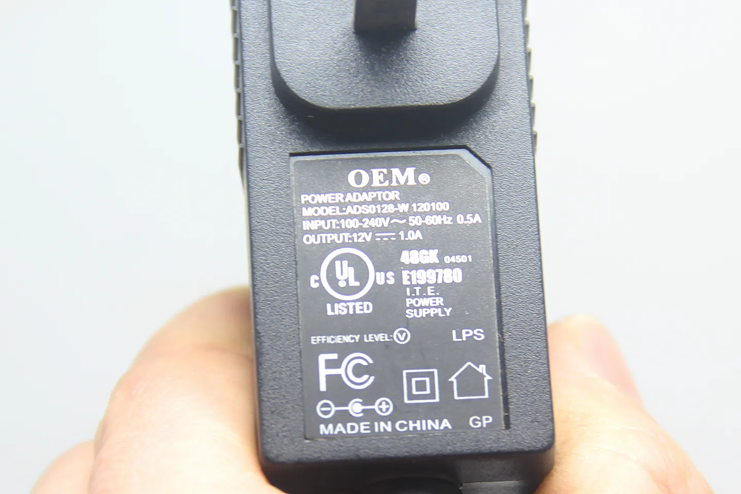 OEM 12V 1A电源适配器 5.5*2.1mm 全球宽电压 光猫路由器摄像头通用