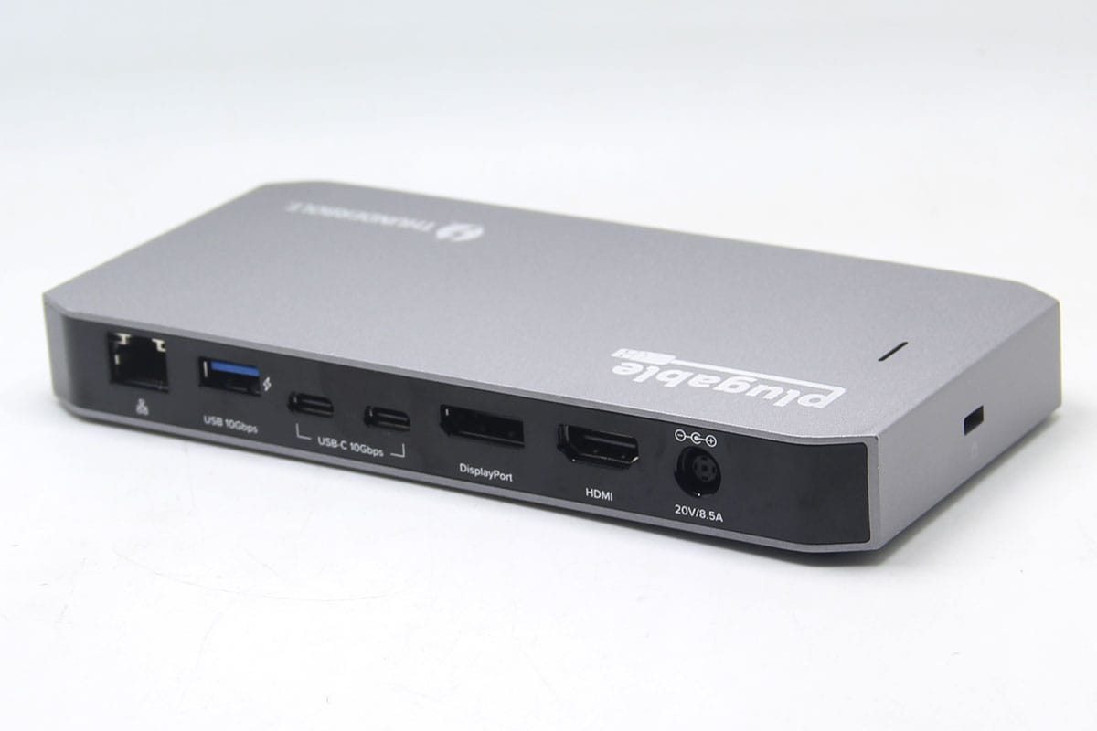 Plugable TBT3-UDC3 兼容雷电USB4全功能C扩展坞96瓦PD双4k Gen2 10G Mac
