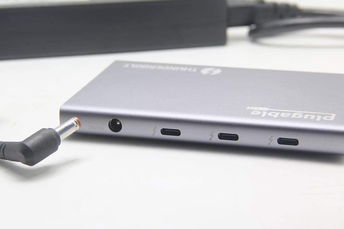 plugable USB4-HUB3A dock 1个雷电4扩3个雷电4 60瓦PD供电 USB3.2扩展坞