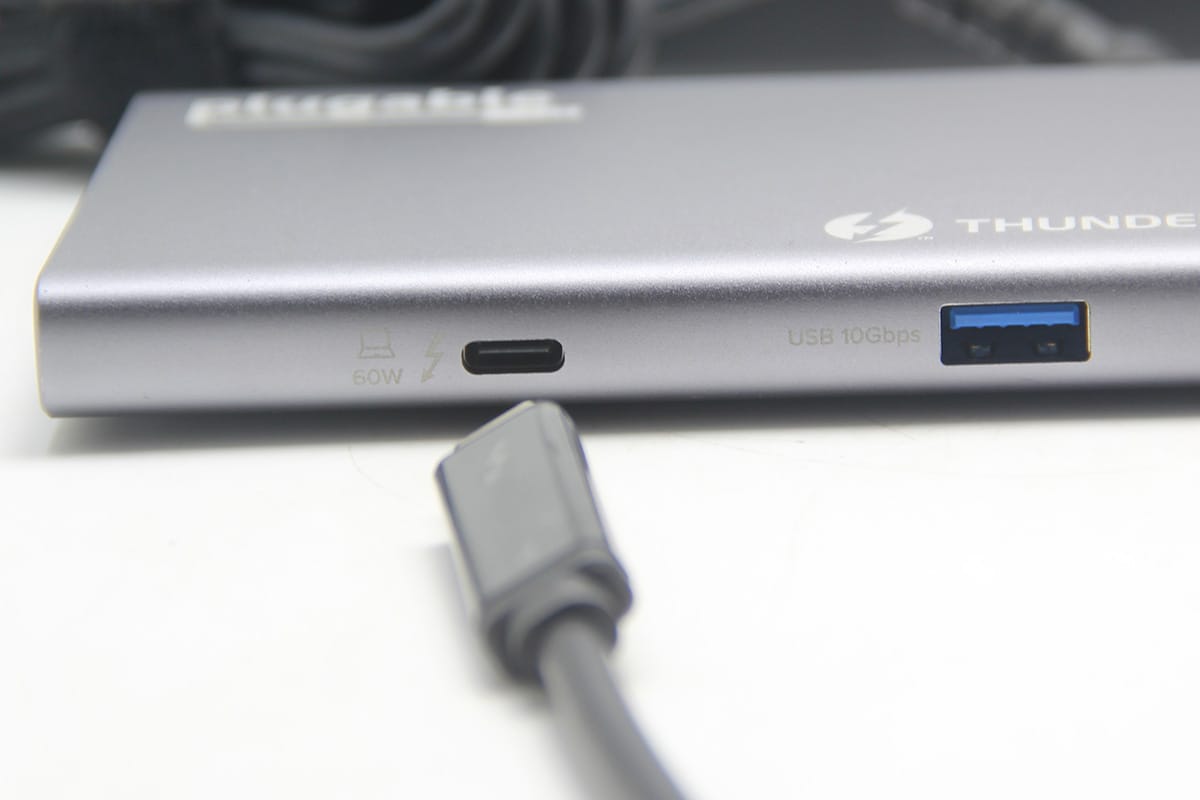 plugable USB4-HUB3A dock 1个雷电4扩3个雷电4 60瓦PD供电 USB3.2扩展坞