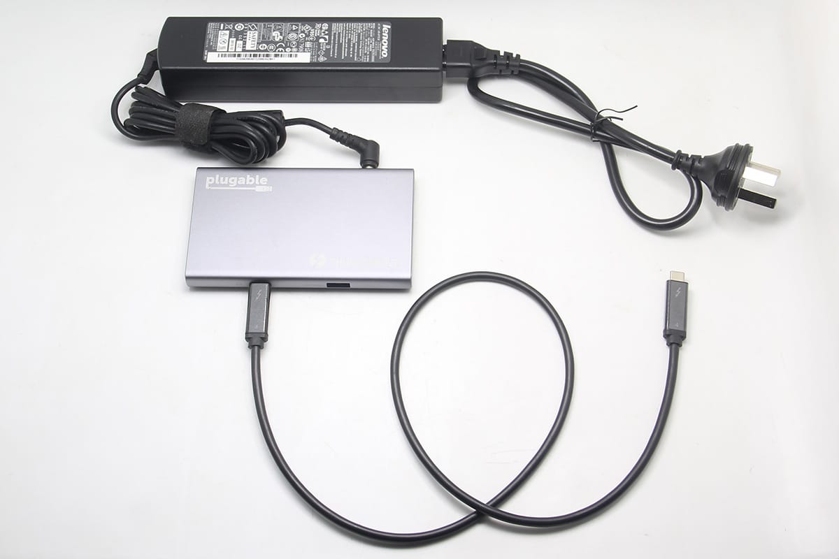 plugable USB4-HUB3A dock 1个雷电4扩3个雷电4 60瓦PD供电 USB3.2扩展坞