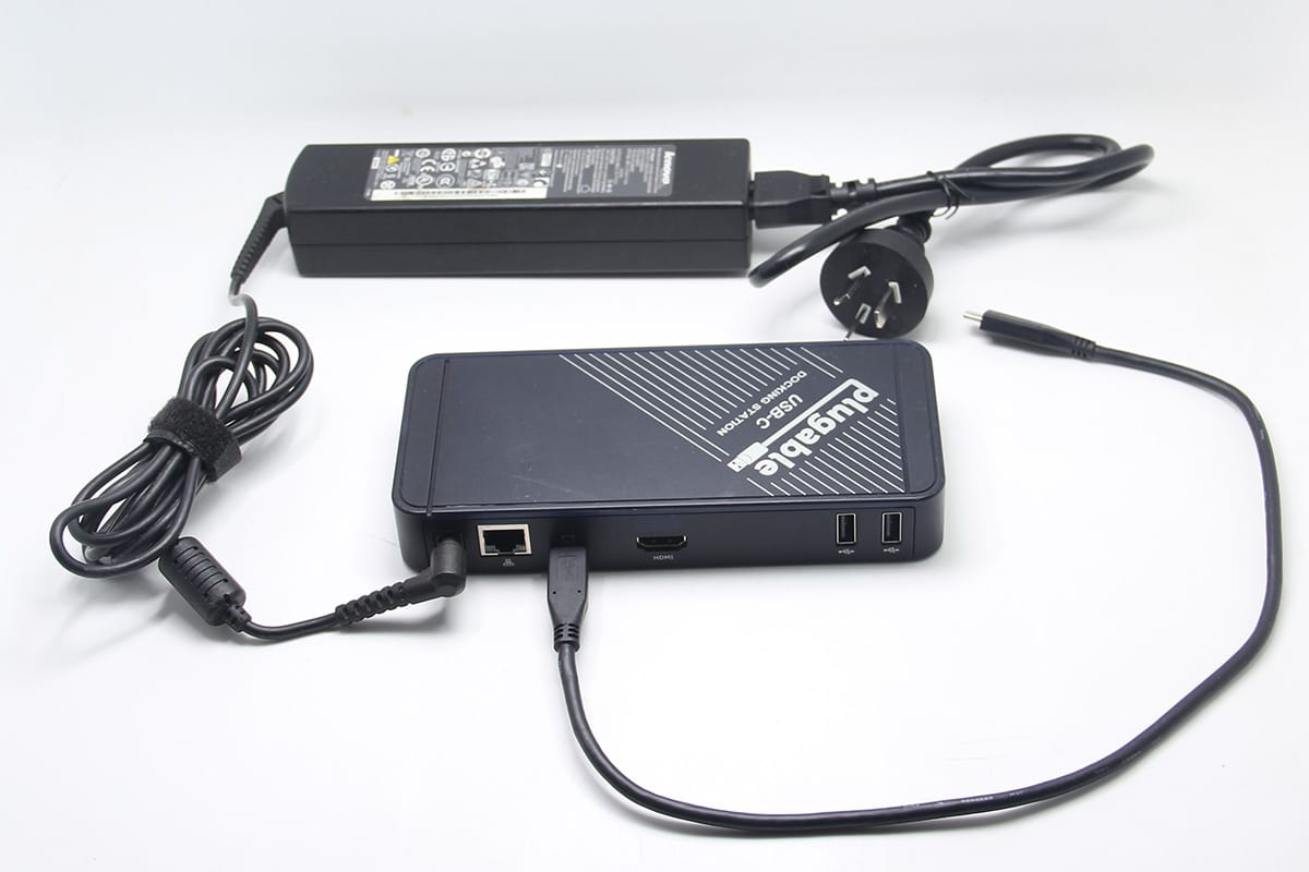plugable全功能C usb-C扩展坞PD供电输出兼容雷电3/4电脑 安卓M1苹果外接网显USB