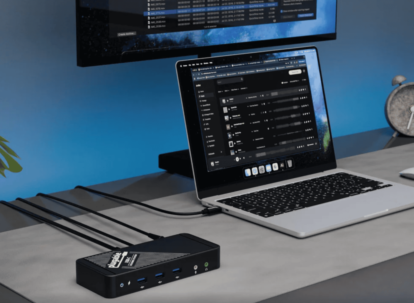 plugable全功能C usb-C扩展坞PD供电输出兼容雷电3/4电脑 安卓M1苹果外接网显USB