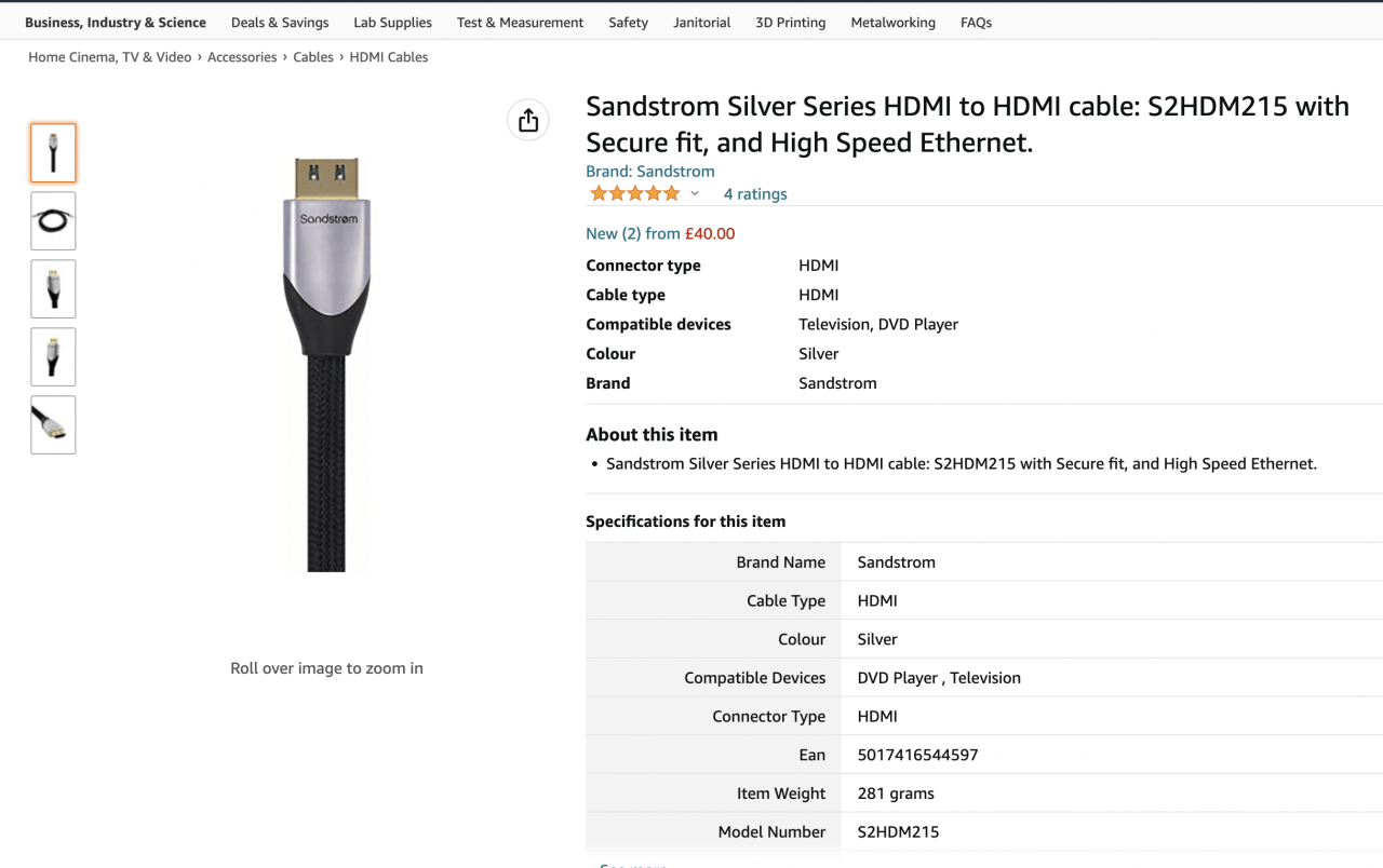 SandStrom镀金接口棉线编织HDMI线 4k 60hz 120HZ HDMI2.1支持 8k 60hz SandStrom镀金接口棉线编织HDMI线 4k 60hz 120HZ HDMI2.1支持 8k 60hz