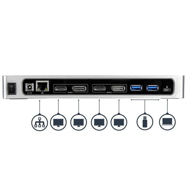 StarTech.com DK30A2DH type-c扩展坞win Mac电脑DOCK Dual-4K Docking Station with 6 x USB 3.0 Ports StarTech.com DK30A2DH type-c扩展坞win Mac电脑DOCK Dual-4K Docking Station with 6 x USB 3.0 Ports