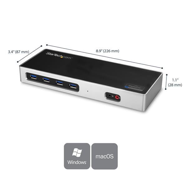 StarTech.com DK30A2DH type-c扩展坞win Mac电脑DOCK Dual-4K Docking Station with 6 x USB 3.0 Ports StarTech.com DK30A2DH type-c扩展坞win Mac电脑DOCK Dual-4K Docking Station with 6 x USB 3.0 Ports