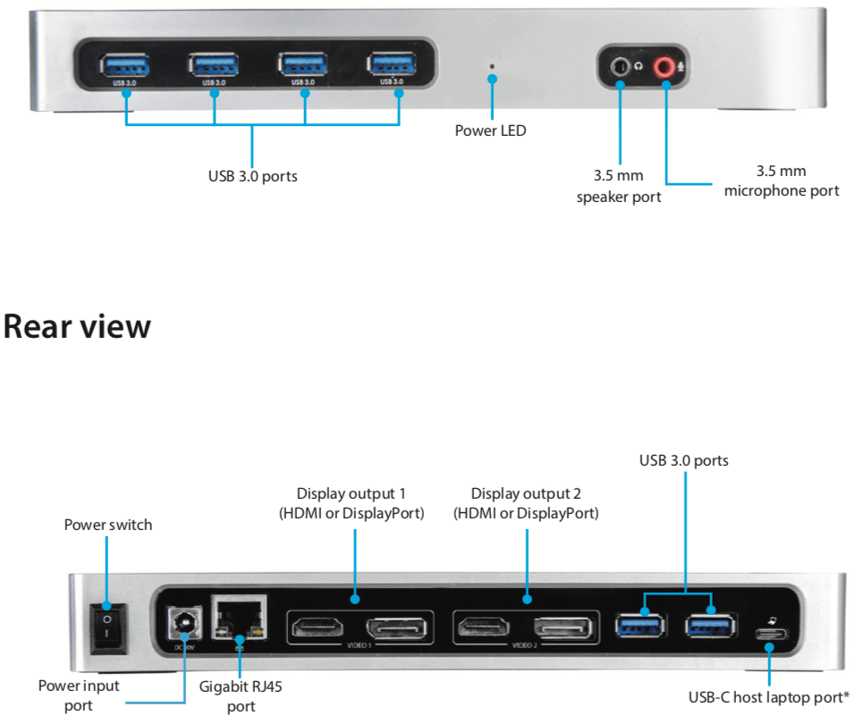 StarTech.com DK30A2DH type-c扩展坞win Mac电脑DOCK Dual-4K Docking Station with 6 x USB 3.0 Ports StarTech.com DK30A2DH type-c扩展坞win Mac电脑DOCK Dual-4K Docking Station with 6 x USB 3.0 Ports