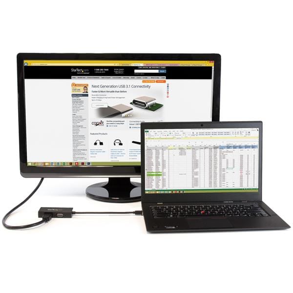 StarTech.com MDP2VGDVHD Mini DisplayPort 迷你dp雷电2转VGA/HDMI/DVI用于Mac surface外接显示器