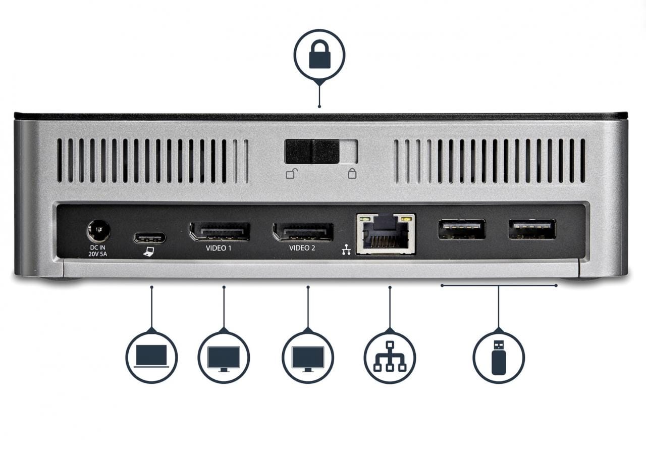 Startech MST30C2HDPPD PD60瓦充电内置SATA硬盘接口扩展坞支持win Mac千兆网卡 Startech MST30C2HDPPD PD60瓦充电内置SATA硬盘接口扩展坞支持win Mac千兆网卡