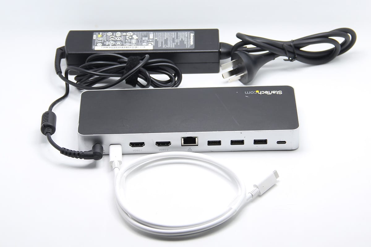 thinkpad xps surface 反向PD2.0供电60W 扩展坞外接显示器USB网卡 Dual-Monitor USB-C Dock for Windows® - 5x USB 3.0 Ports